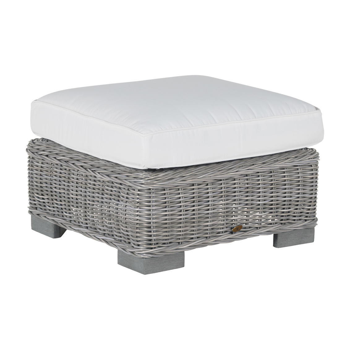 rustic ottoman in oyster – frame only product image