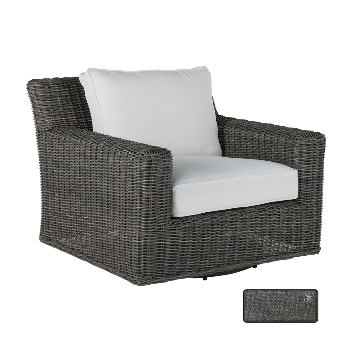 rustic swivel lounge and speaker in slate grey – bluetooth speaker – frame only product image