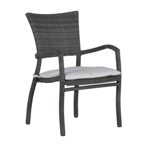 skye arm chair in slate grey – frame only
