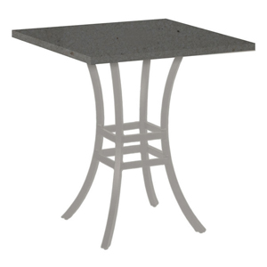 superstone 36 inch square table top (hole) in dove grey