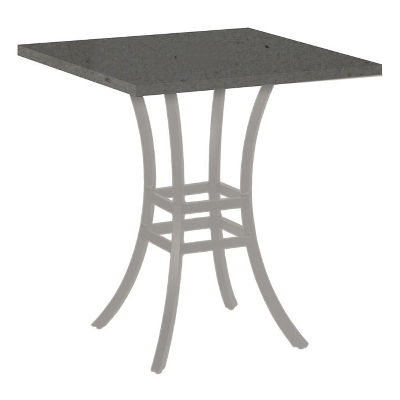 superstone 36 inch square table top (hole) in dove grey product image