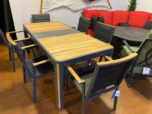 geneva rectangular dining set – nero