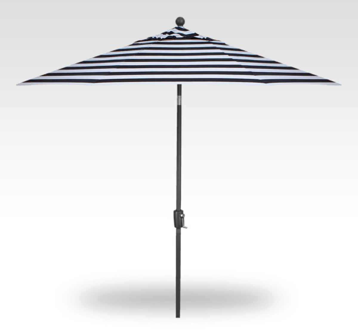 9′ kinzie smoke stripe push-button tilt umbrella – anthracite frame thumbnail image