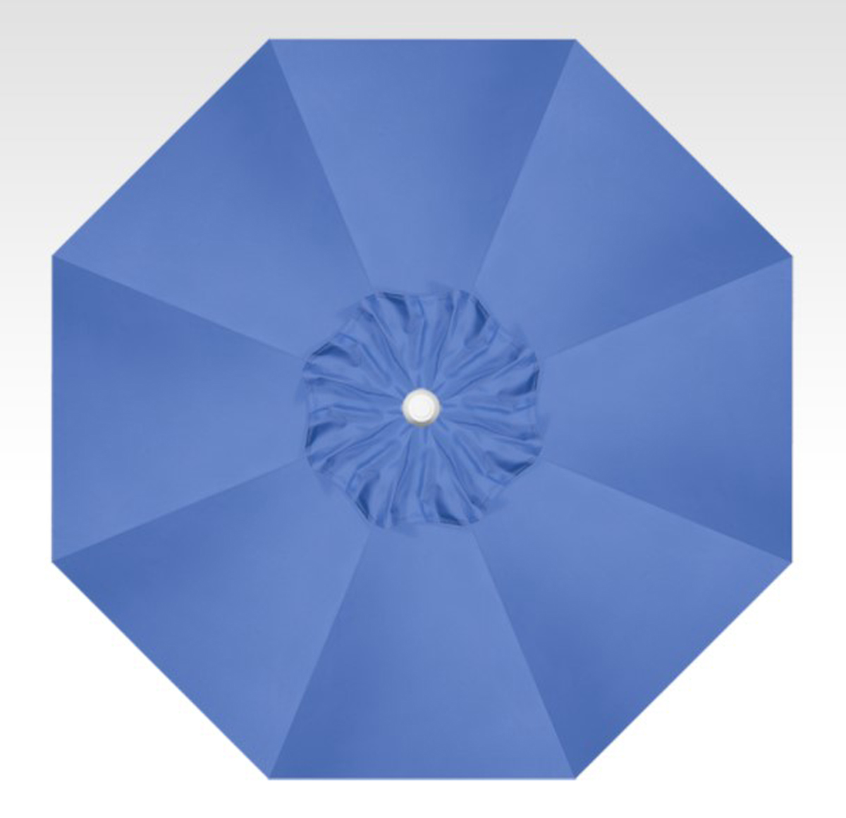 9′ sky blue push-button tilt umbrella – white frame thumbnail image