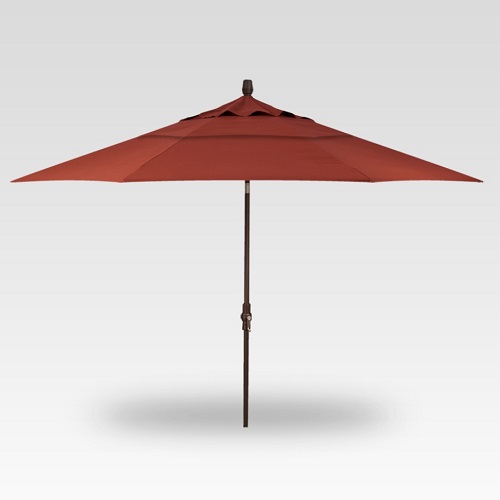 11′ henna collar tilt umbrella – bronze frame
