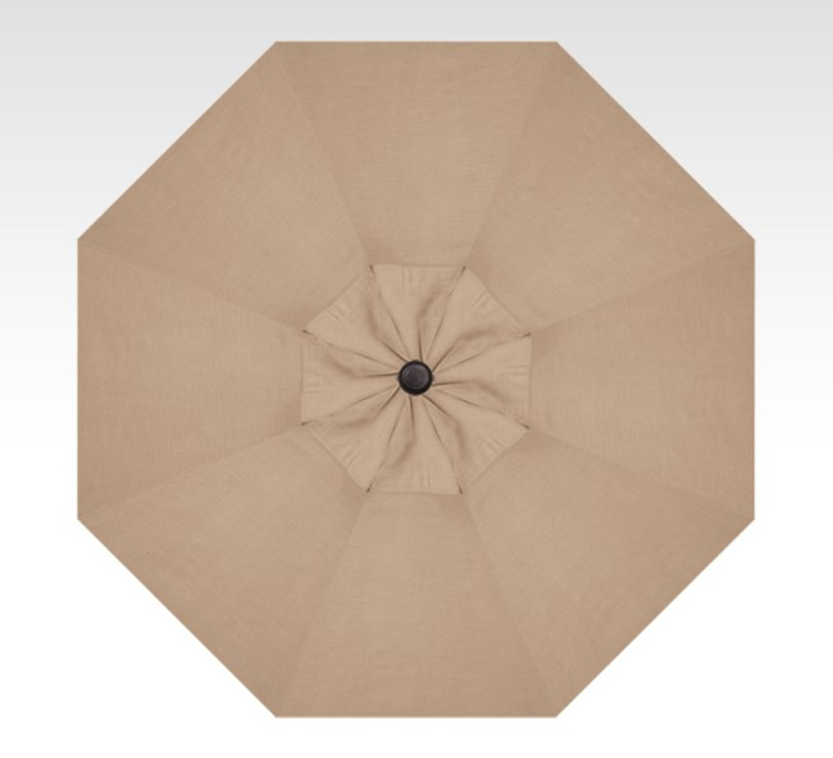 9′ heather beige collar tilt umbrella – black frame thumbnail image