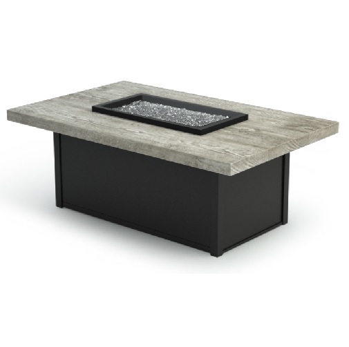 timber rectangular firepit coffee table – drift