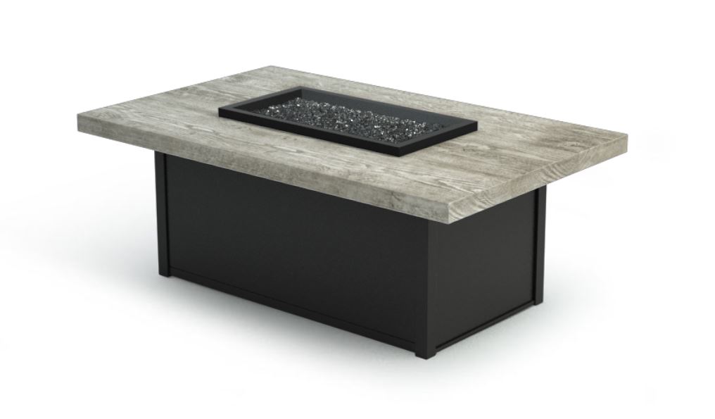 timber rectangular firepit coffee table – drift product image