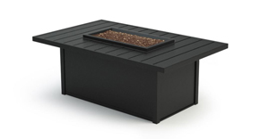 breeze rectangular firepit coffee table – umber