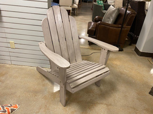 weathered teak adirondack chair