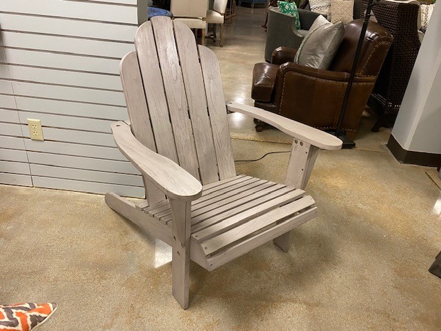 weathered teak adirondack chair product image