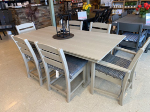 lakeside 7-piece farmhouse dining set in sand