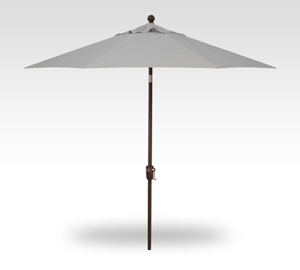 9′ cast silver push-button tilt umbrella – bronze frame