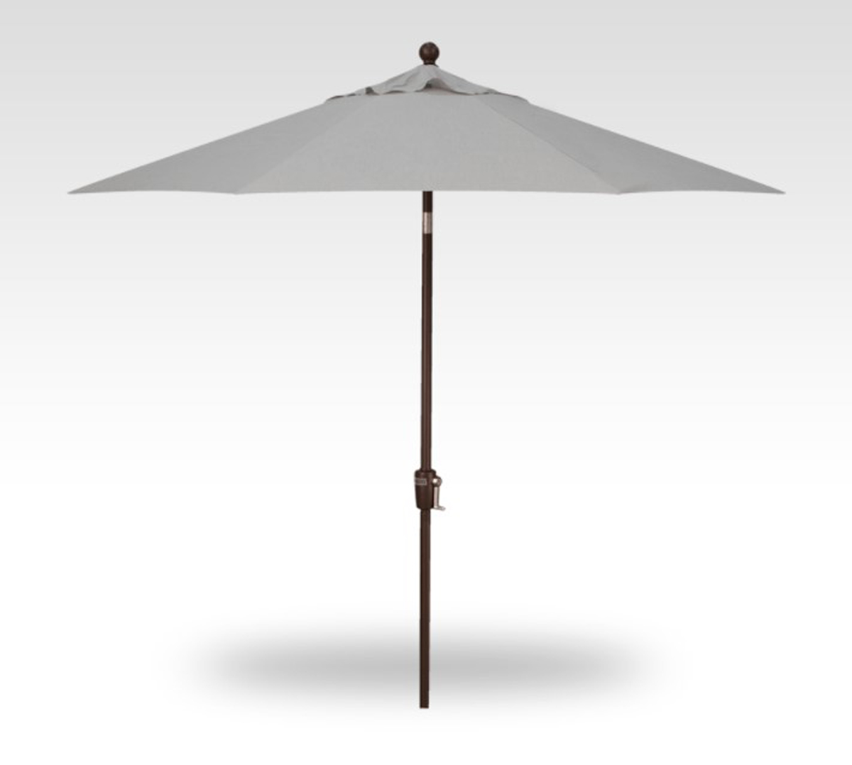 9′ cast silver push-button tilt umbrella – bronze frame product image
