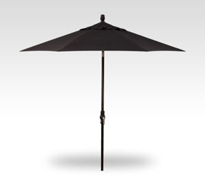 9′ black collar tilt umbrella – black frame