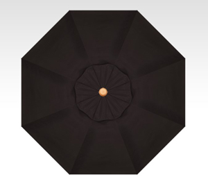 9′ black wood no-tilt umbrella – hardwood frame thumbnail