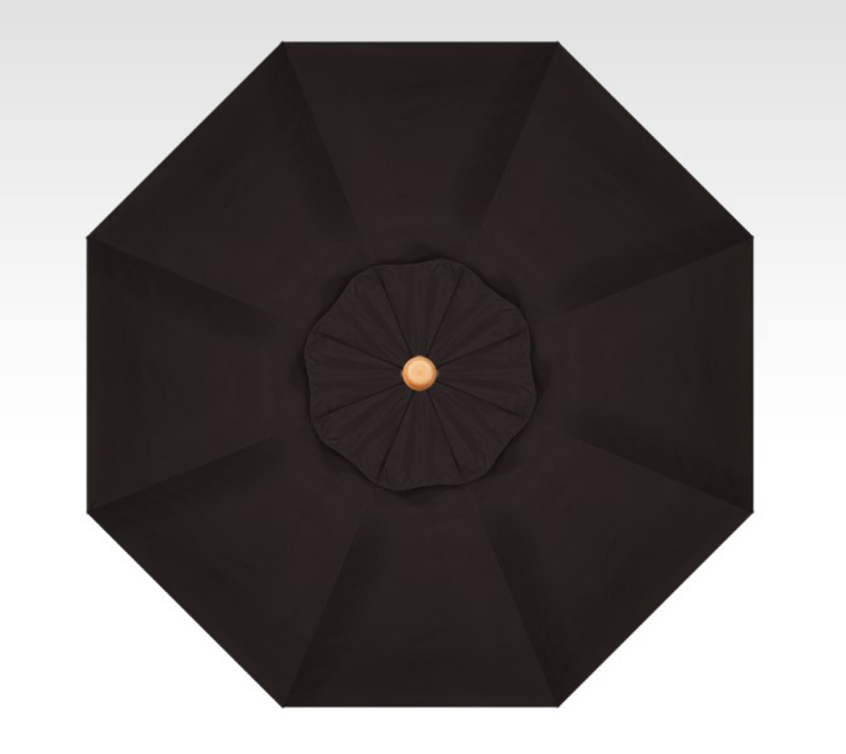 9′ black wood no-tilt umbrella – hardwood frame thumbnail image