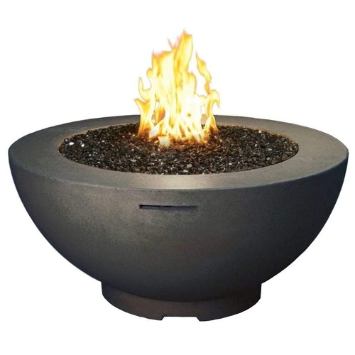 48 inch fire bowl – black lava