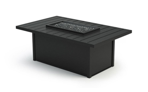 breeze complete rectangular firepit coffee table – onyx