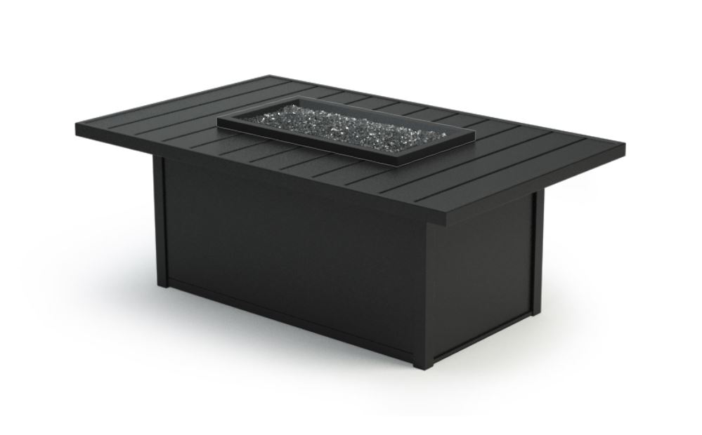 breeze complete rectangular firepit coffee table – onyx product image