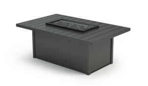 breeze complete rectangular firepit coffee table – carbon