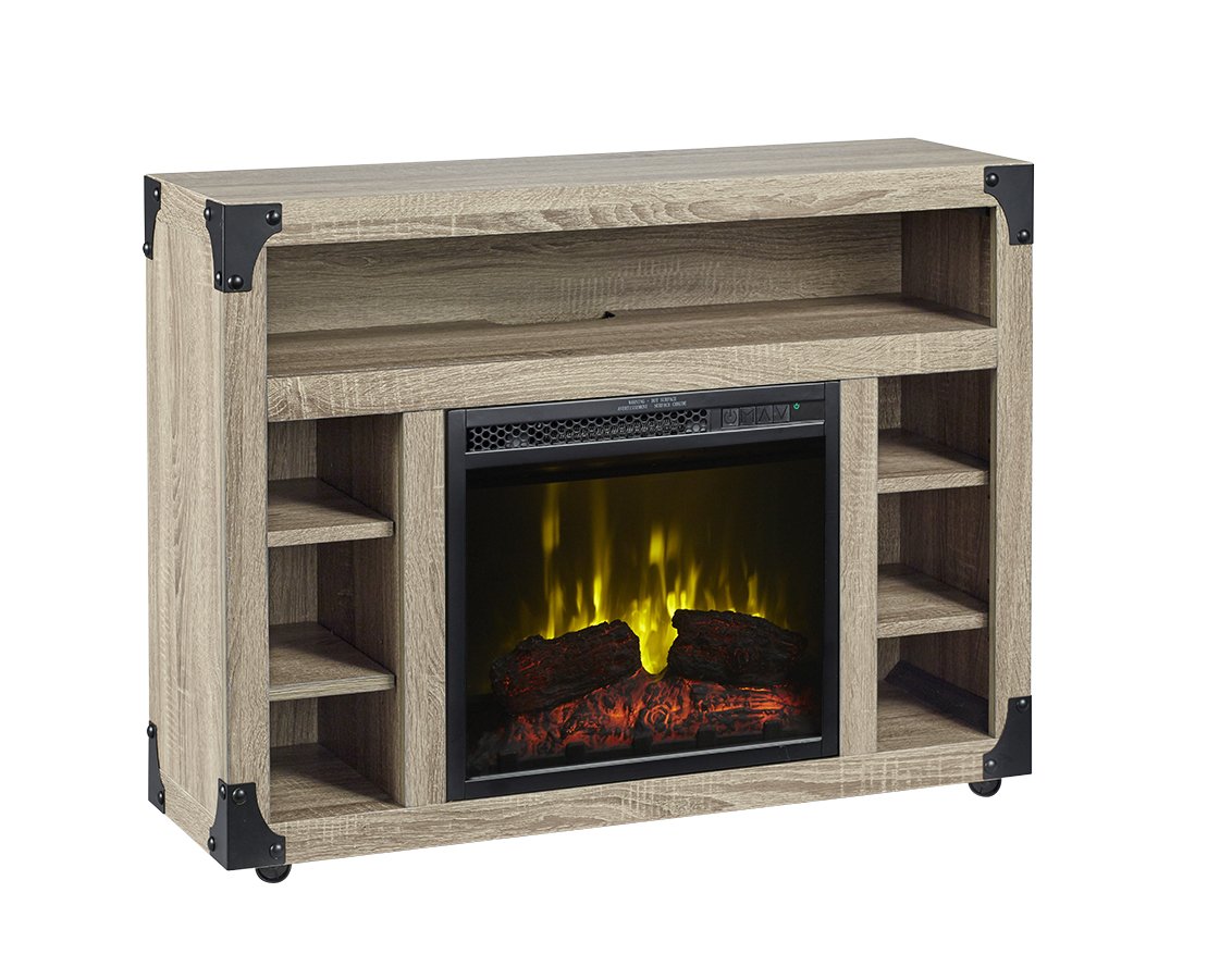 chelsea tv stand with 18 inch electric fireplace thumbnail image