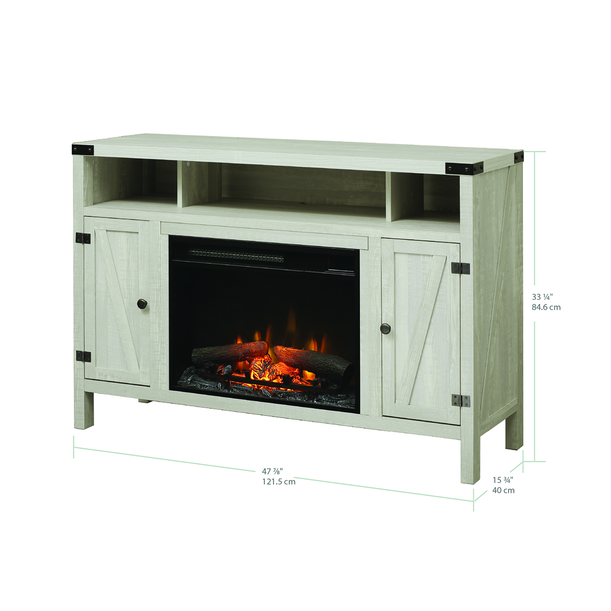 sadie tv stand with 23 inch electric fireplace thumbnail image
