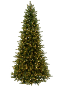 9′ logan spruce tree – clear/multi led lights