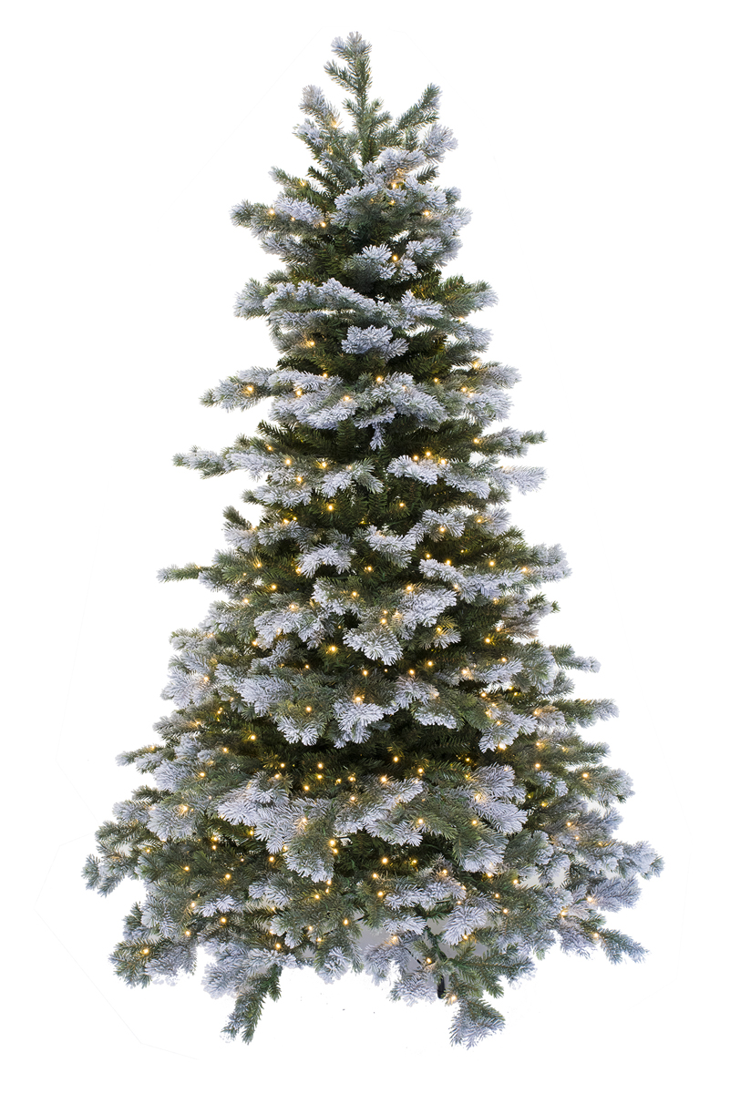 7.5′ frosted silver fir tree – clear led lights product image