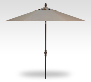 9′ starlux cast ash lighted collar-tilt umbrella – bronze frame