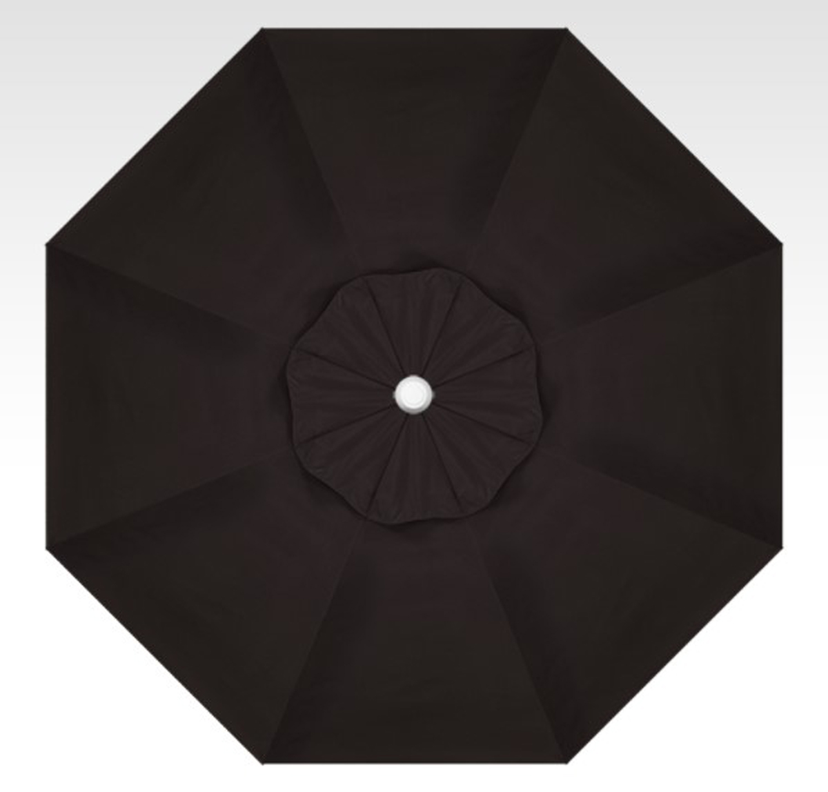 9′ push-button tilt umbrella in black w/ white frame thumbnail image