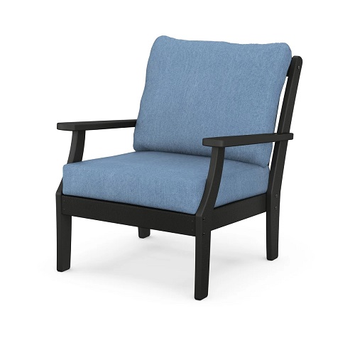 braxton lounge chair – black/sky blue