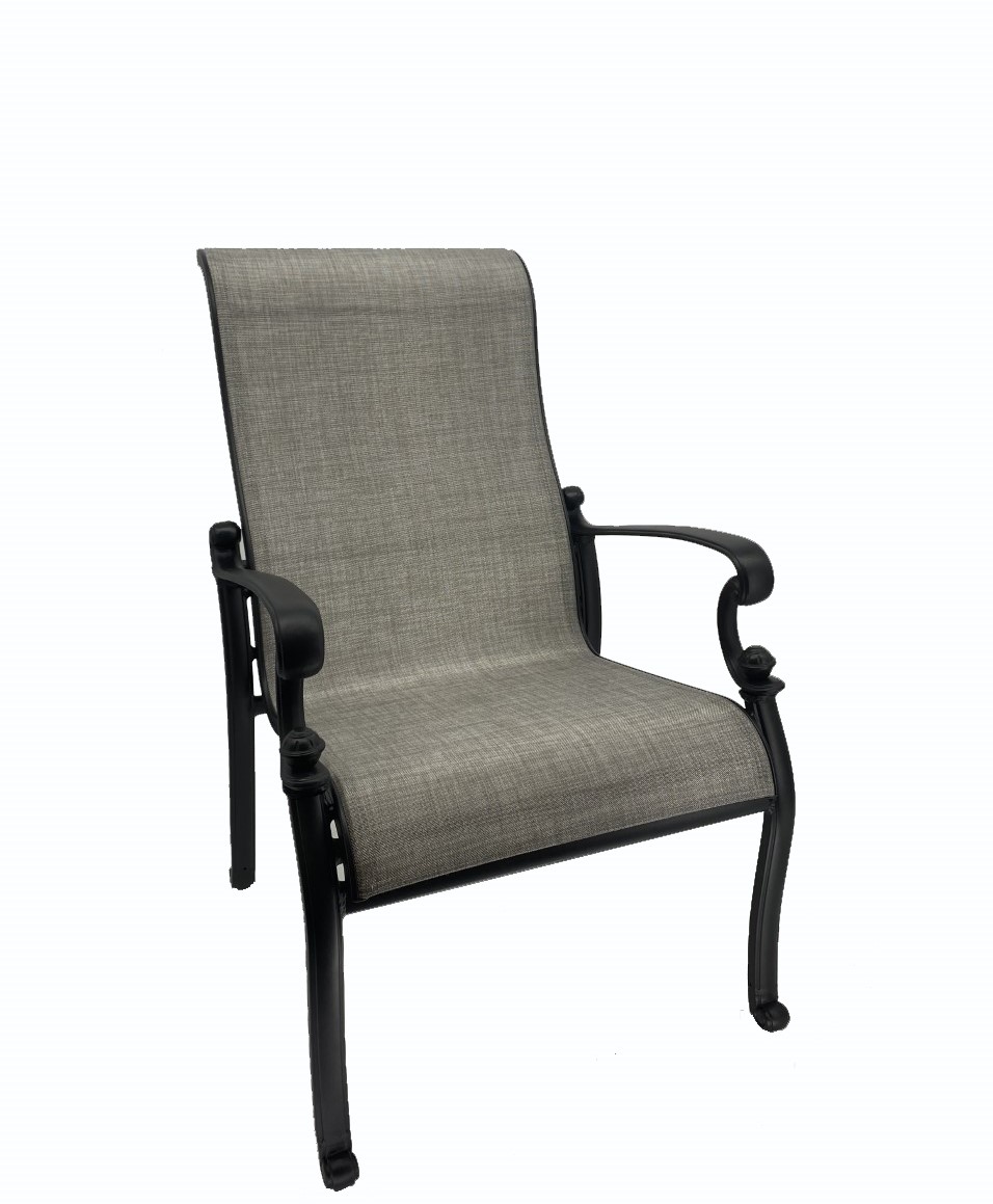 sling dining chair – black / pewter product image