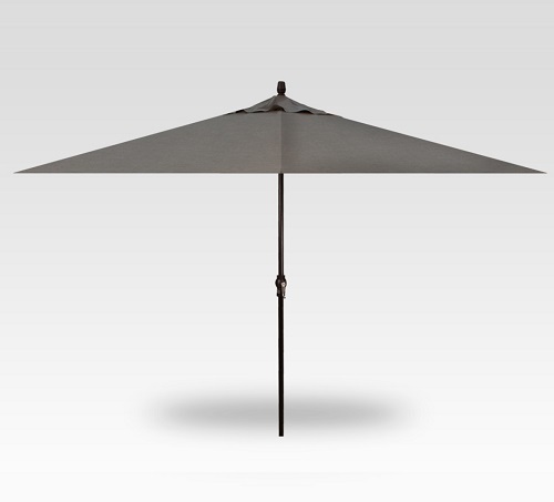 8×11 cast slate rectangular umbrella – black frame