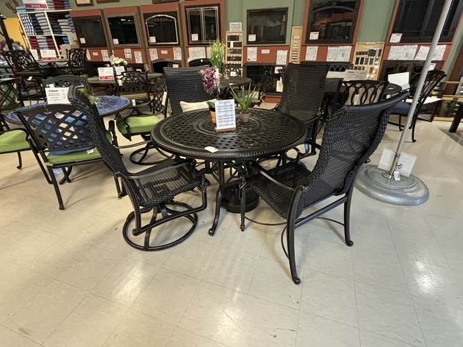 bel air woven round dining set