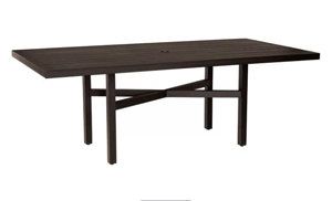 tri-slat 42×120 inch extension table – black