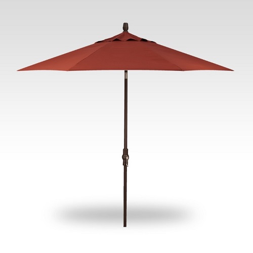 9′ starlux ridge sequoia lighted collar-tilt umbrella – bronze frame