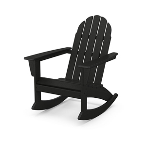 vineyard adirondack rocking chair in black