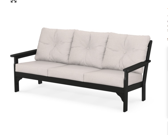 vineyard sofa – black / dune burlap product image