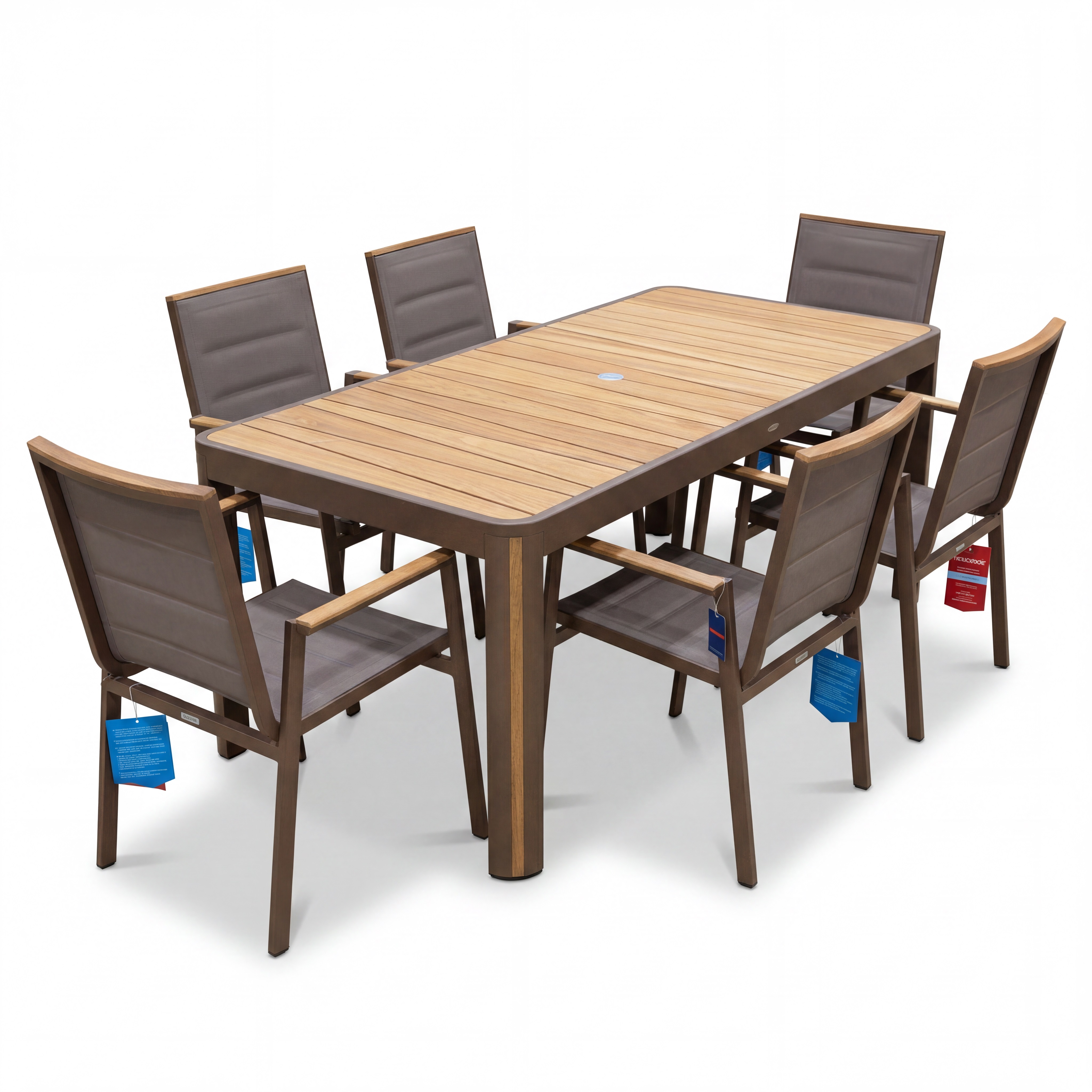 geneva rectangular dining set – latte product image