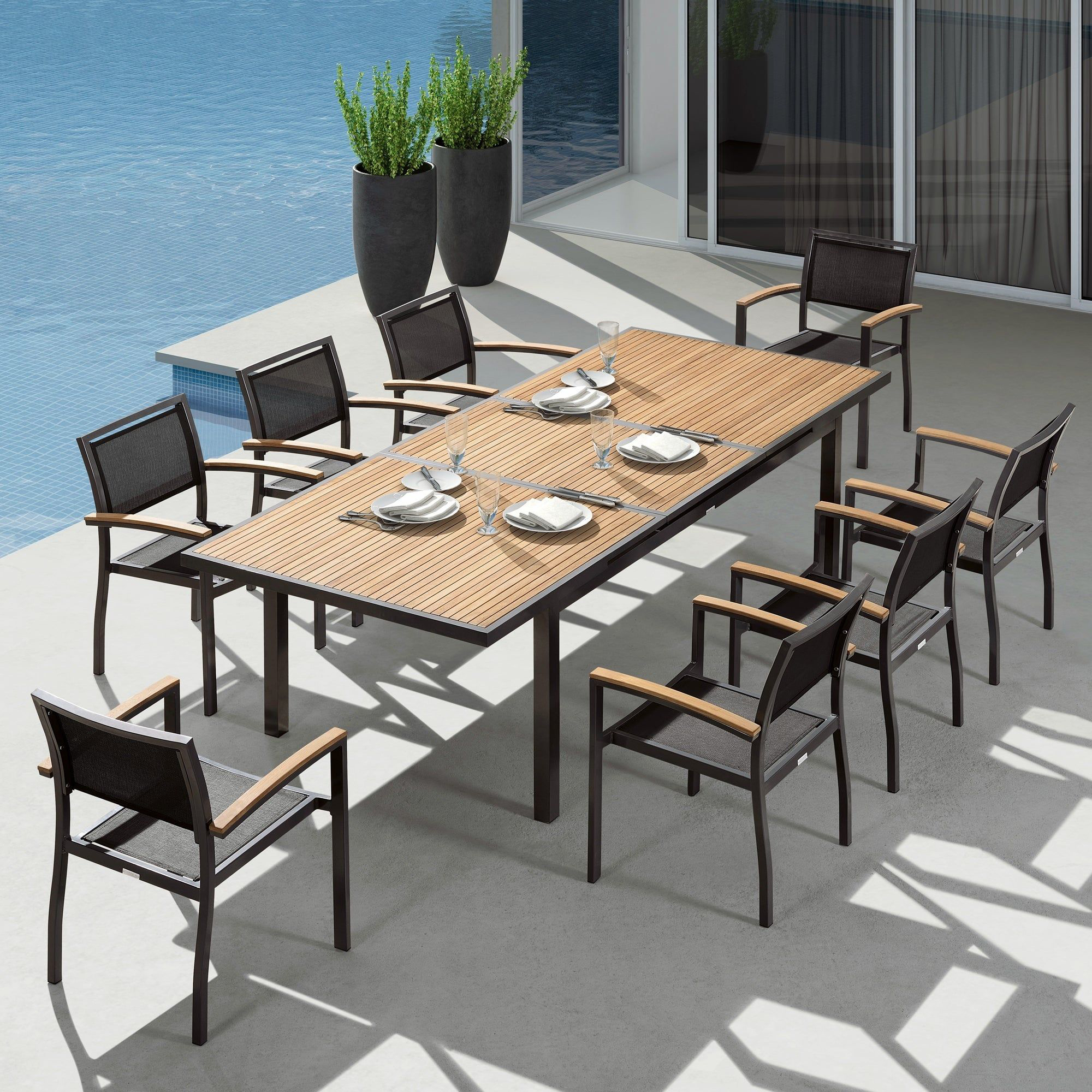 mucchio extension dining set – nero product image