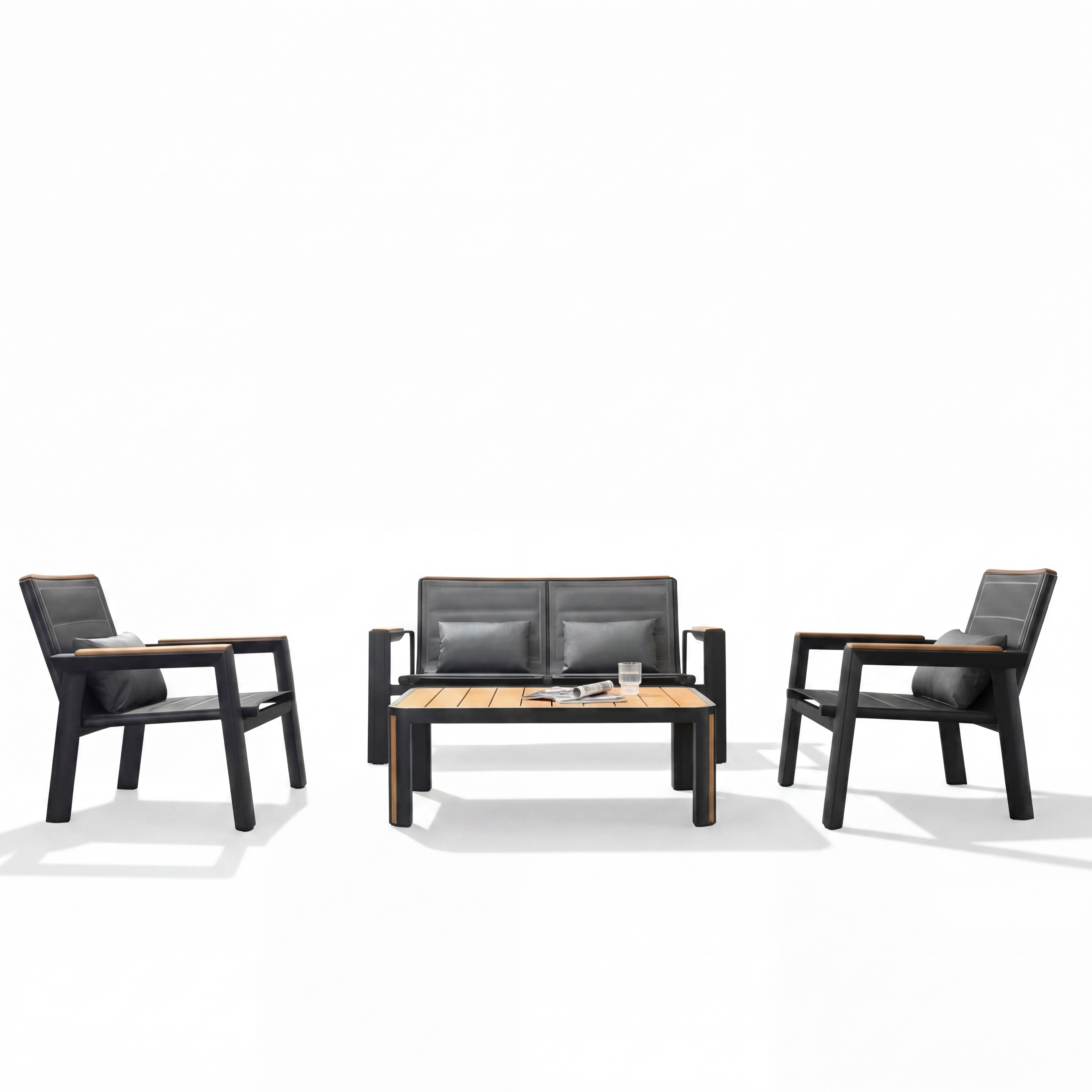 geneva loveseat seating set – nero thumbnail image