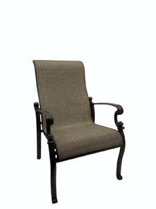 sling dining chair – desert bronze / augustine gravel