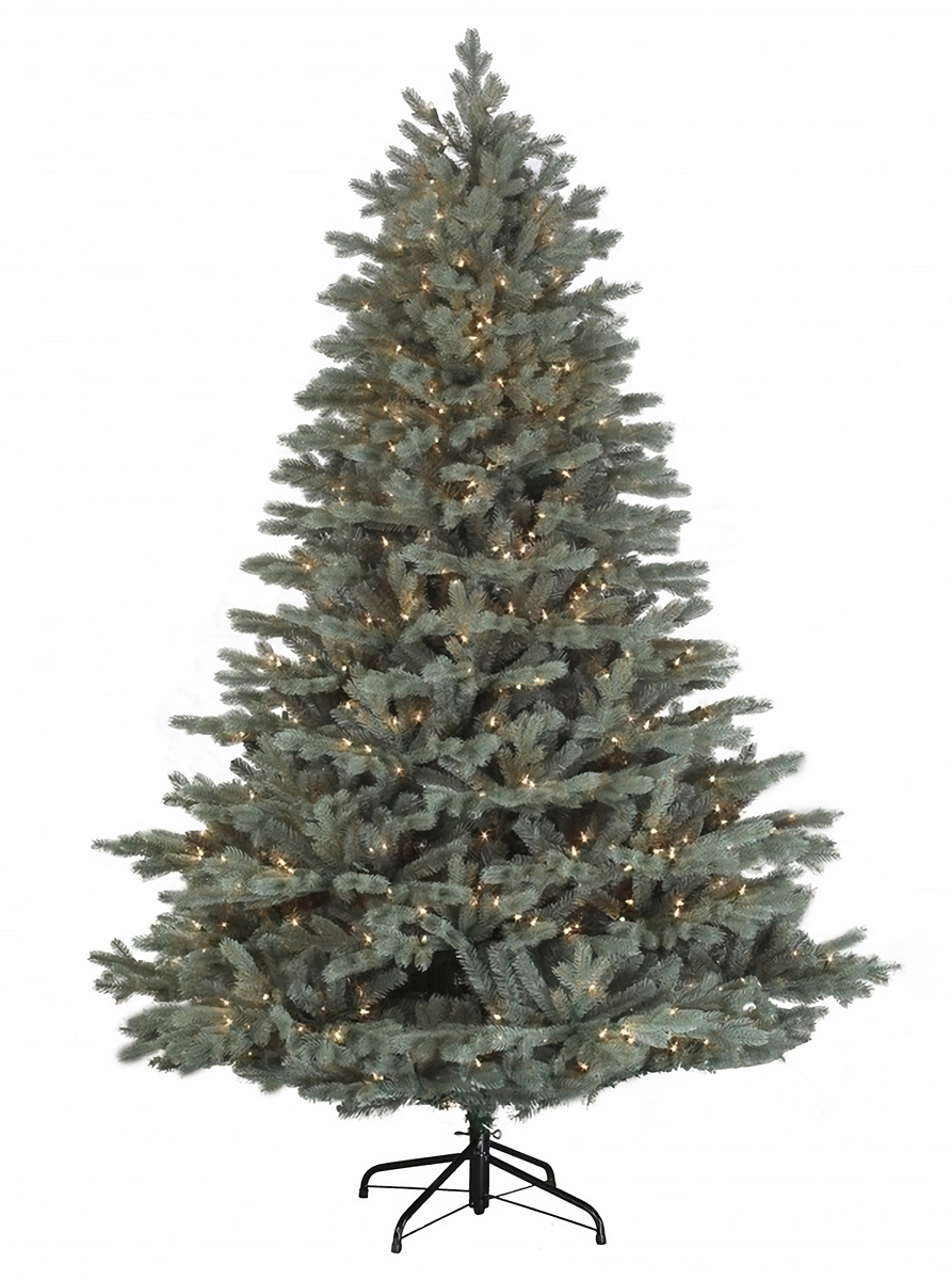 7.5′ augusta blue spruce tree – clear lights product image