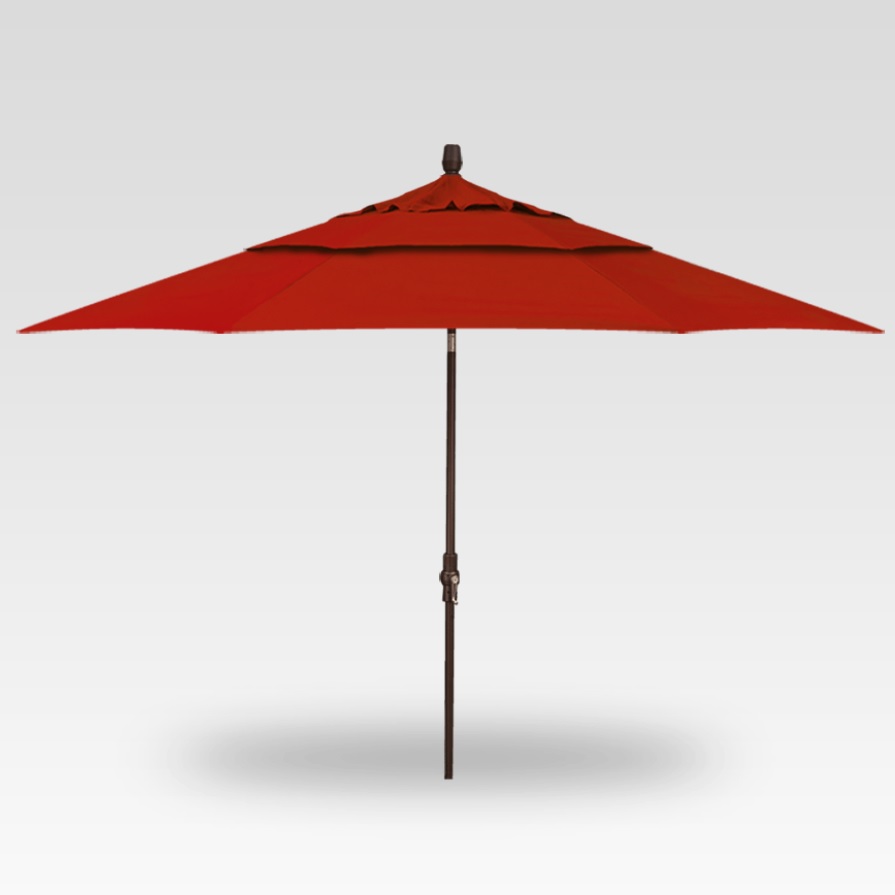 11′ jockey red collar tilt umbrella – bronze frame product image