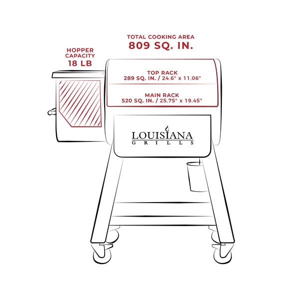 louisiana grills black label 800 grill with wifi contol thumbnail image