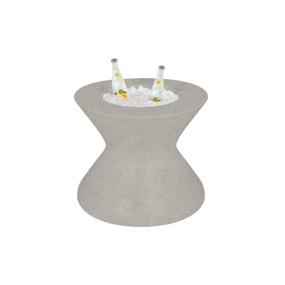 tall ice bin side table with lid – sandstone thumbnail image
