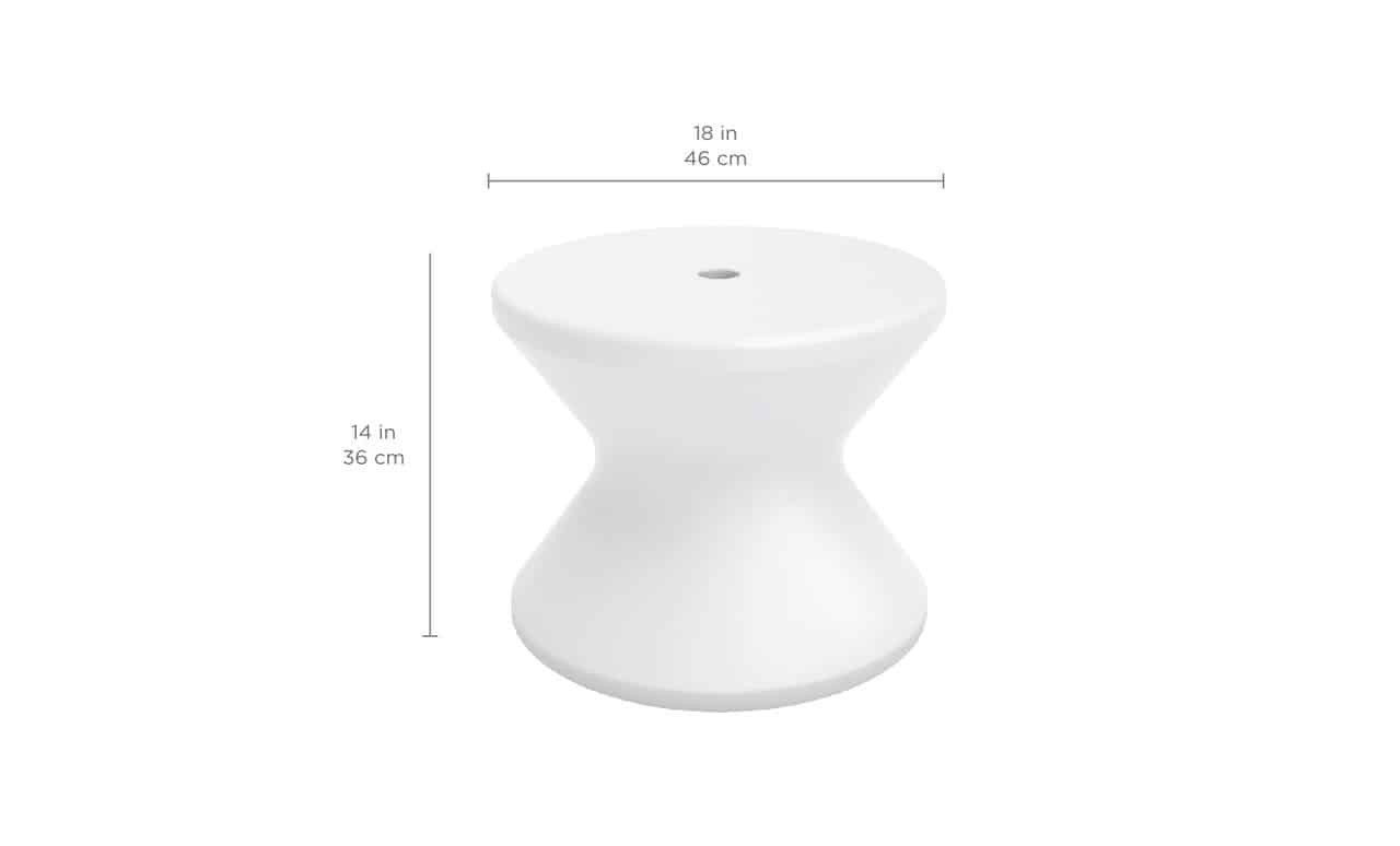 signature standard side table no hole – white thumbnail image