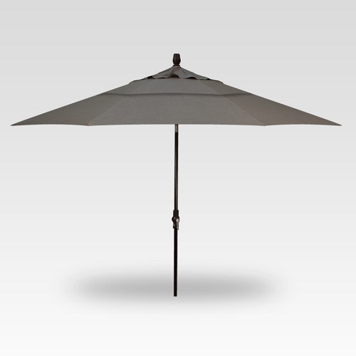 11′ cast slate collar tilt umbrella – black frame