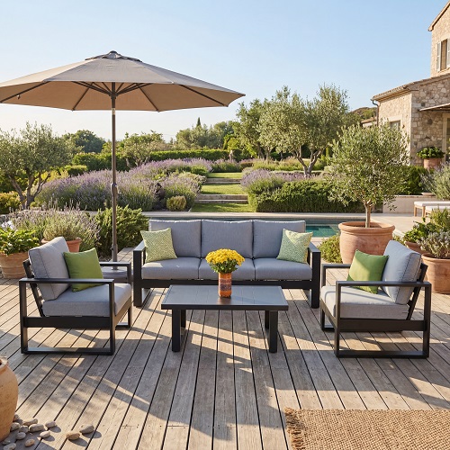 forshaw patio umbrellas Amish Finch 9' Sunbrella Umbrella Easily adjust the umbrella to block the sun from any angle up to 30 Forshaw Outdoor Furniture Store Near